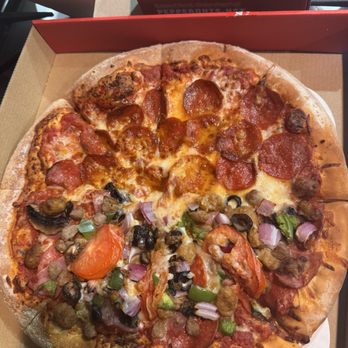 Pepperoni's - Half Supreme half pepperoni - Pizza Near Me - Humble, Texas Pepperoni's - Half Supreme half pepperoni - Pizza Near Me - Humble, Texas