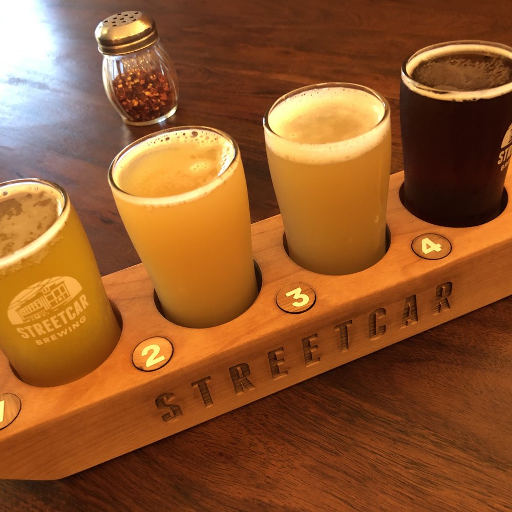 Streetcar Brewing - Flight of beer~ - Breweries Near Me - North Vancouver, British Columbia