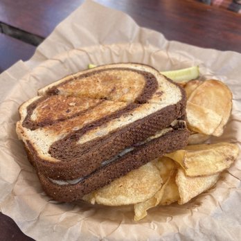 The Lube Room Saloon - Patty melt with homemade chips - Burgers Near Me - Dorrington, California The Lube Room Saloon - Patty melt with homemade chips - Burgers Near Me - Dorrington, California
