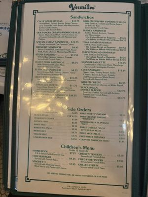 Menu photo 4 Versailles Miami, FL Menu photo 4 Versailles Miami, FL