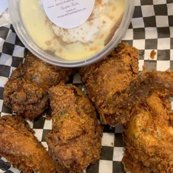 Stuffd Wings - Boudin stuffed wings with banana pudding - Chicken Wings Near Me - Houston, Texas
