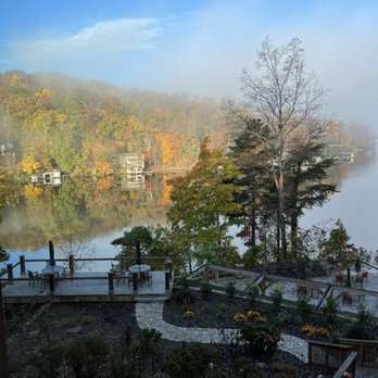 Lodge On Lake Lure - Morning view from the breakfast area - Resorts Near Me - Lake Lure, North Carolina Lodge On Lake Lure - Morning view from the breakfast area - Resorts Near Me - Lake Lure, North Carolina