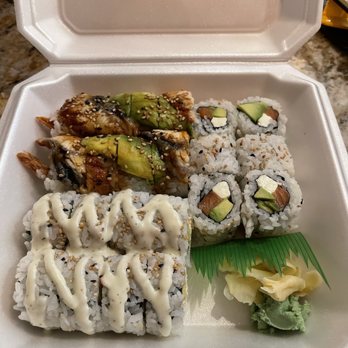 New York Sushi - Rainbow roll, Philadelphia Roll, green something roll - Japanese Near Me - Livonia, Michigan