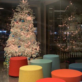 Pod Brooklyn Hotel - Common area another Christmas decoration and colourful and nice mini seats to just relax - Hotels Near Me - Brooklyn, New York Pod Brooklyn Hotel - Common area another Christmas decoration and colourful and nice mini seats to just relax - Hotels Near Me - Brooklyn, New York