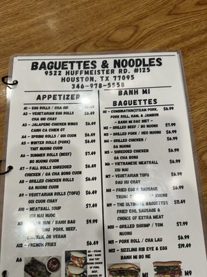 Menu photo 1 Baguettes and Noodles Houston, TX