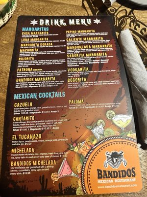 Menu photo 2 Bandidos Mexican Restaurant Attleboro, MA