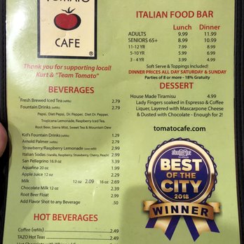 Tomato Cafe - Menu - Italian Near Me - Albuquerque, New Mexico Tomato Cafe - Menu - Italian Near Me - Albuquerque, New Mexico
