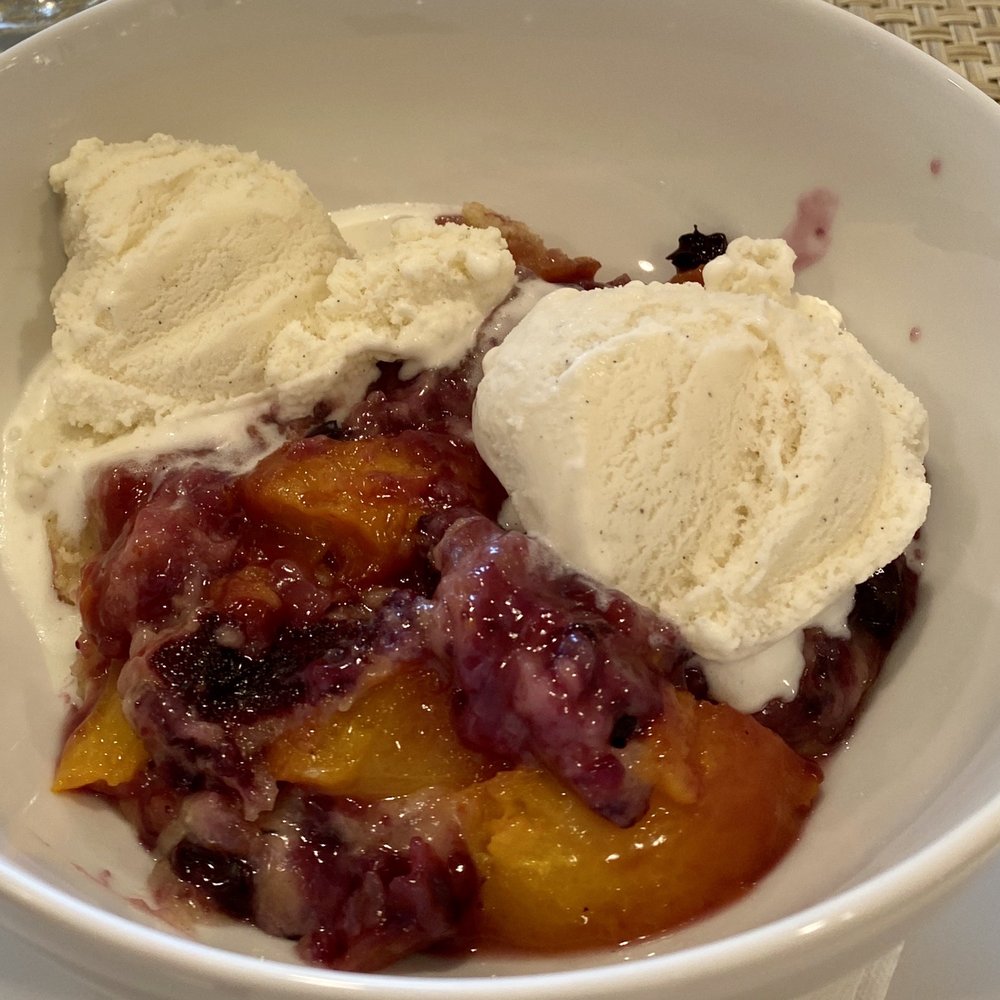 Fire Mountain Resort & Spa - Peach Cobbler with Ice Cream - Vacation Rentals Near Me - Highlands, North Carolina Fire Mountain Resort & Spa - Peach Cobbler with Ice Cream - Vacation Rentals Near Me - Highlands, North Carolina