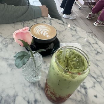 Bloom Cafe - Nutella Latte and Strawberry Matcha Latte - Coffee & Tea Near Me - Garland, Texas Bloom Cafe - Nutella Latte and Strawberry Matcha Latte - Coffee & Tea Near Me - Garland, Texas