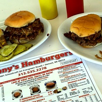 Sonny's Hamburgers - Couple each Double Damn Cheeseburger and Double Damn Burgers  OMG Delicious - Burgers Near Me - Detroit, Michigan