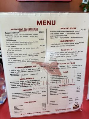Menu photo 1 Rancho Grill Tucson, AZ Menu photo 1 Rancho Grill Tucson, AZ