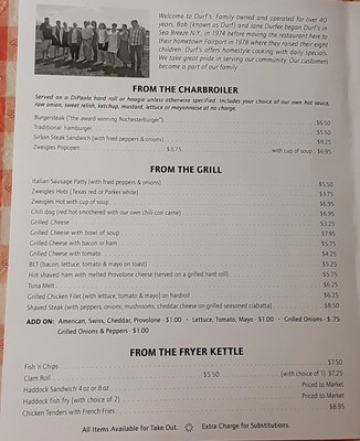 Menu photo 3 Durf's Family Restaurant Fairport, NY Menu photo 3 Durf's Family Restaurant Fairport, NY