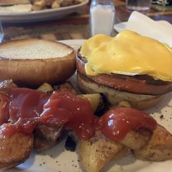 Corner Cafe Restaurant - On the daily specials board yesterday morning. Fried Bologna sandwich