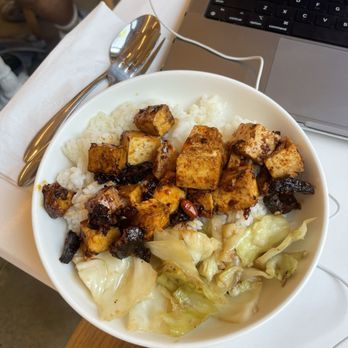 Heirloom Brewshop - Mapo Tofu Rice Bowl - Coffee & Tea Near Me - Raleigh, North Carolina Heirloom Brewshop - Mapo Tofu Rice Bowl - Coffee & Tea Near Me - Raleigh, North Carolina