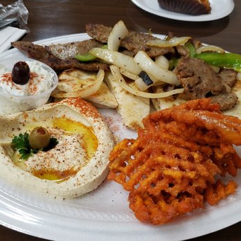 Odeh’s Mediterranean Kitchen - Gyro Platter w/ sweet potato fries - Mediterranean Near Me - High Point, North Carolina Odeh’s Mediterranean Kitchen - Gyro Platter w/ sweet potato fries - Mediterranean Near Me - High Point, North Carolina