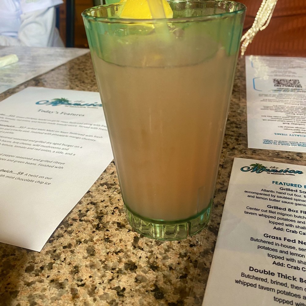 The Mansion - Strawberry lemonade not on the menu but you can make a request for it - New American Near Me - Melbourne, Florida The Mansion - Strawberry lemonade not on the menu but you can make a request for it - New American Near Me - Melbourne, Florida