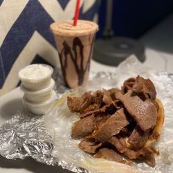 Golden Gyros - Gyro Sandwich w/ Hot Fudge Shake