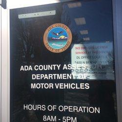 ADA County Assessor Departments of Motor Vehicles - Hours of operation