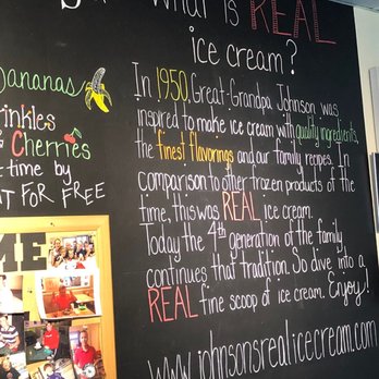 Johnson's Real Ice Cream - Board - Ice Cream & Frozen Yogurt Near Me - Bexley, Ohio Johnson's Real Ice Cream - Board - Ice Cream & Frozen Yogurt Near Me - Bexley, Ohio