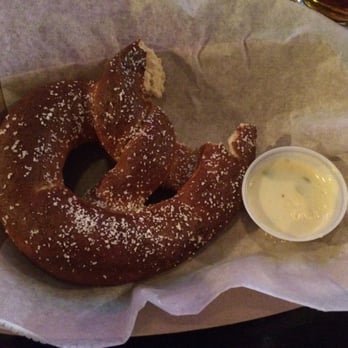 Engine 15 Brewing - Pretzel with mustard - Breweries Near Me - Jacksonville Beach, Florida Engine 15 Brewing - Pretzel with mustard - Breweries Near Me - Jacksonville Beach, Florida