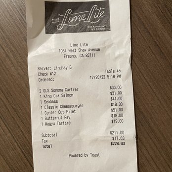 The Lime Lite - New American Near Me - Fresno, California