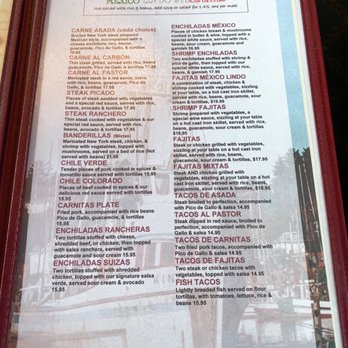 Mexico Lindo & Seafood Restaurant - Menu - Mexican Near Me - Wrightwood, California