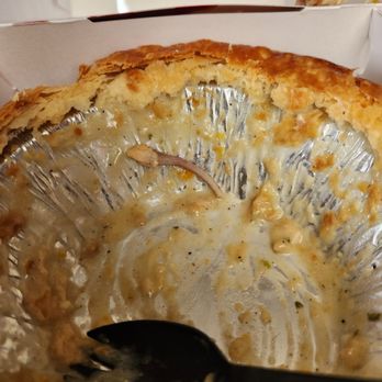 KFC - Found a bone in the pot pie I ordered. That's a breach of warranty in CA...workers need to be careful so they don't hurt someone. - Fast Food Near Me - Hemet, California KFC - Found a bone in the pot pie I ordered. That's a breach of warranty in CA...workers need to be careful so they don't hurt someone. - Fast Food Near Me - Hemet, California