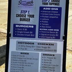Smash Daddies - Menu