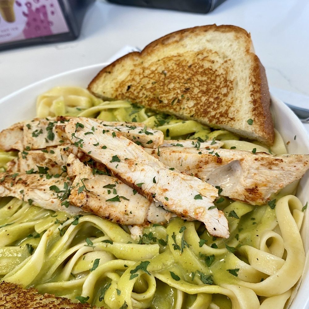 Main Street Deli - Fettuccine Poblano with Grilled Chicken - Wraps Near Me - Brownsville, Texas Main Street Deli - Fettuccine Poblano with Grilled Chicken - Wraps Near Me - Brownsville, Texas