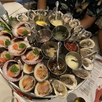 Fishing With Dynamite - Queen Mary 2 tier platter - Seafood Near Me - Manhattan Beach, California