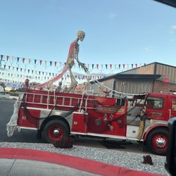 Firehose Car Wash - Out front Halloween decorations