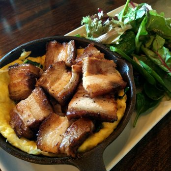 Alchemy Coffee - Open Faced Omelette - braised pork belly, grilled onions, swiss chard with house salad - Coffee & Tea Near Me - Markham, Ontario Alchemy Coffee - Open Faced Omelette - braised pork belly, grilled onions, swiss chard with house salad - Coffee & Tea Near Me - Markham, Ontario