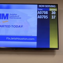 Department of Public Safety - Screen that shows what numbers have been called out