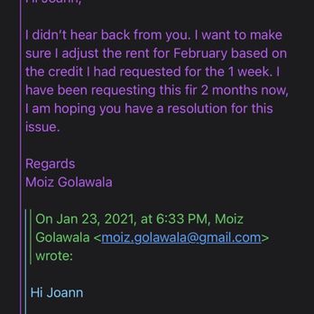 Casa Palma - More correspondence on trying to reach out to management. - Apartments Near Me - Coconut Creek, Florida