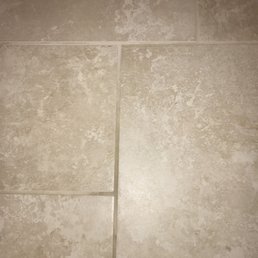 Dirty patches after cleaning.
