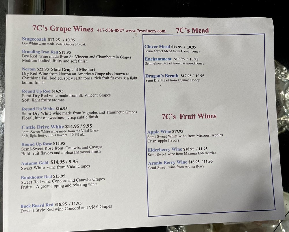 7Cs Winery - vineyard in Walnut Grove, MO