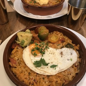Medina Cafe - Paella, highly recommend! You can change the egg to scramble if you like! - Breakfast & Brunch Near Me - Vancouver, British Columbia