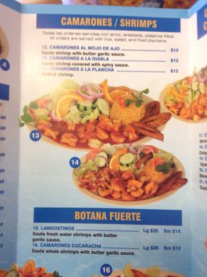 Menu photo 6 Las Mojarras Restaurant Chicago, IL
