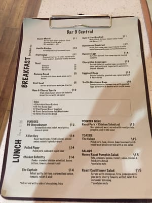 Menu photo 1 Bar 9 Central Adelaide, SA Menu photo 1 Bar 9 Central Adelaide, SA
