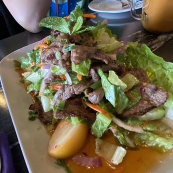 Udom Thai - Grilled Beef Salad is the stuff of dreams!  Super flavorful and delicious!  I want one every day. - Thai Near Me - Centennial, Colorado