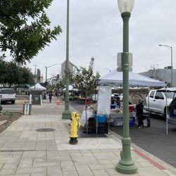 Escondido Farmer's Market - The side of the street with produce vendors