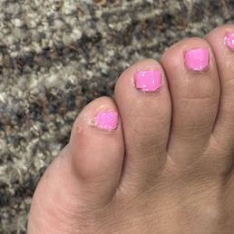 Cuticles were not cared for, excess polish was not removed , nails were not filed Cuticles were not cared for, excess polish was not removed , nails were not filed