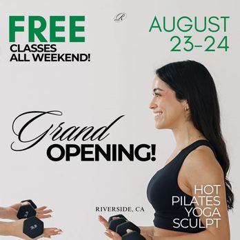 The Refinery Pilates Studio - GRAND OPENING! August 23-24!
Hot Pilates, Yoga & Sculpt.
Book your FREE class at:RefineryPilates.com - Pilates Near Me - Riverside, California The Refinery Pilates Studio - GRAND OPENING! August 23-24!
Hot Pilates, Yoga & Sculpt.
Book your FREE class at:RefineryPilates.com - Pilates Near Me - Riverside, California