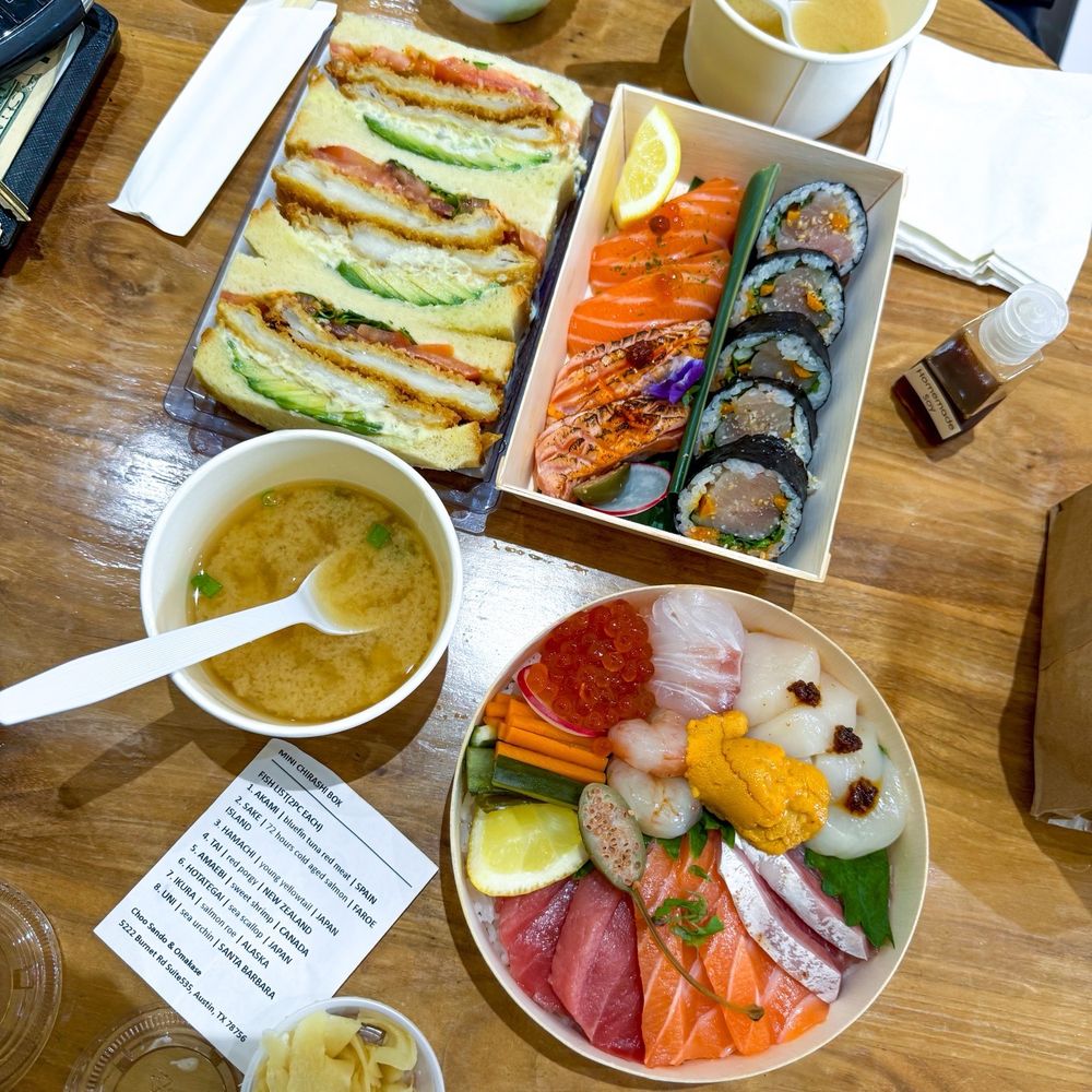 Choo Sando Omakase - mini chirashi box, fish sando - Sandwiches Near Me - Austin, Texas Choo Sando Omakase - mini chirashi box, fish sando - Sandwiches Near Me - Austin, Texas