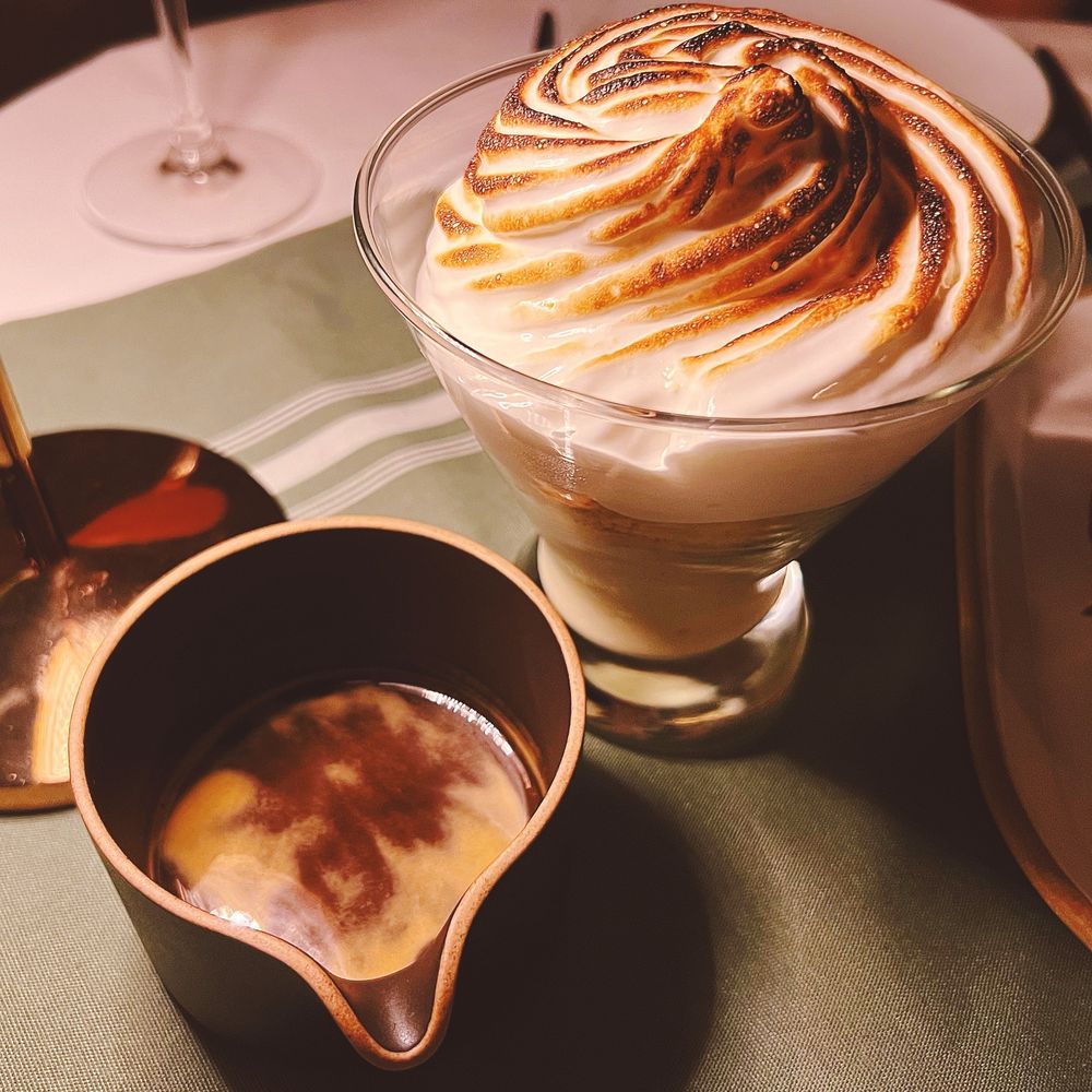 Tucci - baked Alaska affogato - Cocktail Bars Near Me - New York, New York Tucci - baked Alaska affogato - Cocktail Bars Near Me - New York, New York