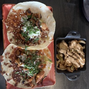 Descanso - al pastor quesadilla and potatoes - Mexican Near Me - Costa Mesa, California Descanso - al pastor quesadilla and potatoes - Mexican Near Me - Costa Mesa, California