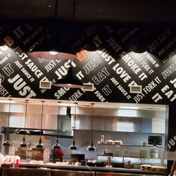 ML Steak Modern Chophouse - The cool "Nike" just do it style decor@ ML Steak Modern Chophouse!