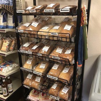 The Old Cook Stove - Their bread selection, right beside that is the frozen pies for sale. - Bakeries Near Me - Maysville, Missouri The Old Cook Stove - Their bread selection, right beside that is the frozen pies for sale. - Bakeries Near Me - Maysville, Missouri