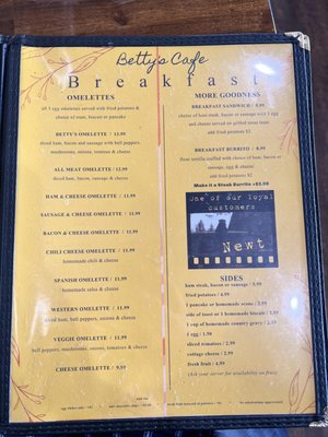 Menu photo 4 Betty's Cafe Vernal, UT Menu photo 4 Betty's Cafe Vernal, UT