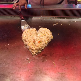 Benihana - Downey - Heart shape fried combination rice Chef Precious made :) - Sushi Bars Near Me - Downey, California Benihana - Downey - Heart shape fried combination rice Chef Precious made :) - Sushi Bars Near Me - Downey, California